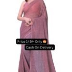 Mauve Color Georgette Party Wear Sequins Work Saree With Blouse