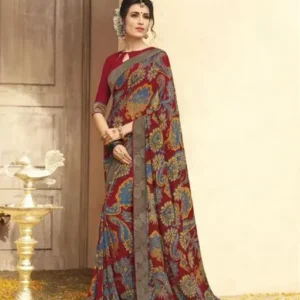 Woven Kanjivaram Floral Printed Jacquard Saree