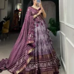 Bit Color Multi Print and Mirror Work Bandhani Type Lehenga