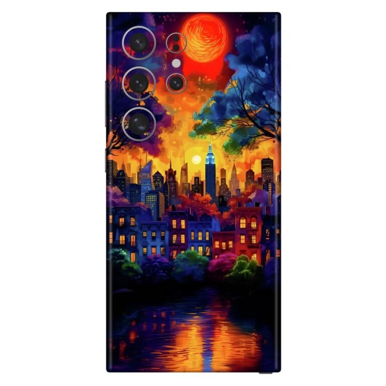 Multicolor City And River View Mobile Skin for Apple iPhone, Samsung & More