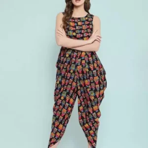 Dhoti jumpsuit, Stylish jumpsuit, one piece dress, Stylish dress, Owl Print